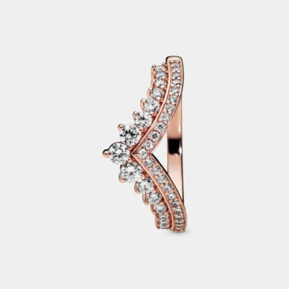 Pandora Princess Wishbone Ring 7.5 - Picture 6 of 8
